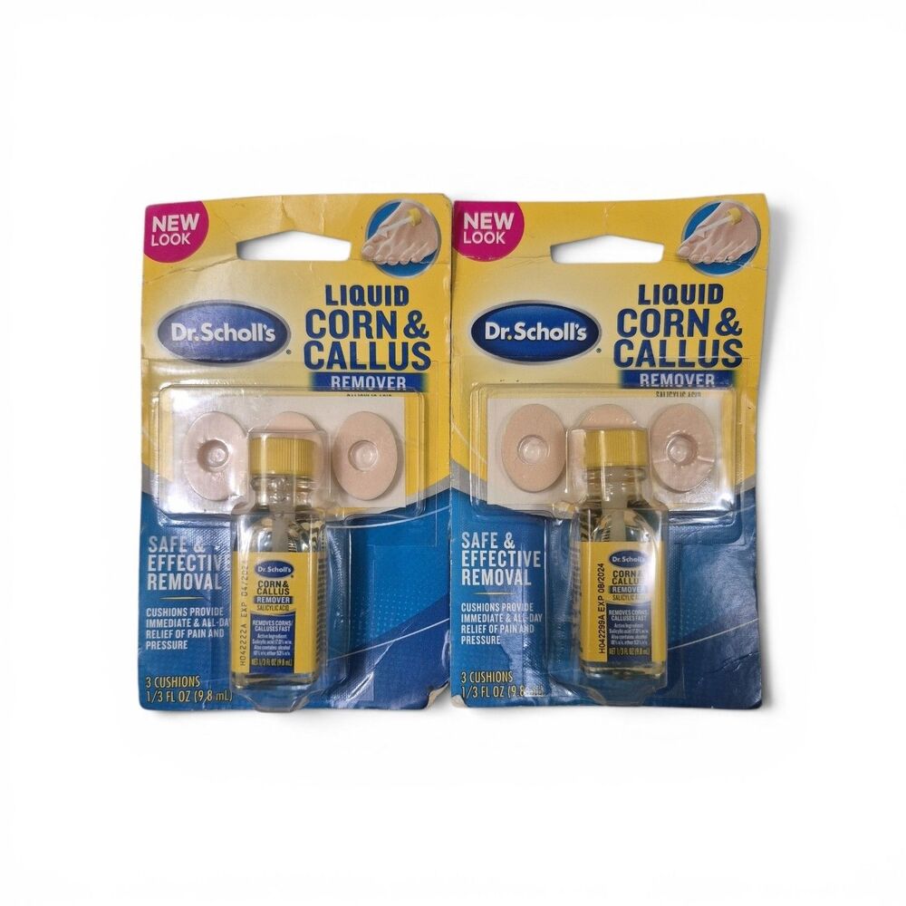 2 Pack Liquid Corn & Callus Remover, 0.33 Ounce Removes Corns & Calluses Fast